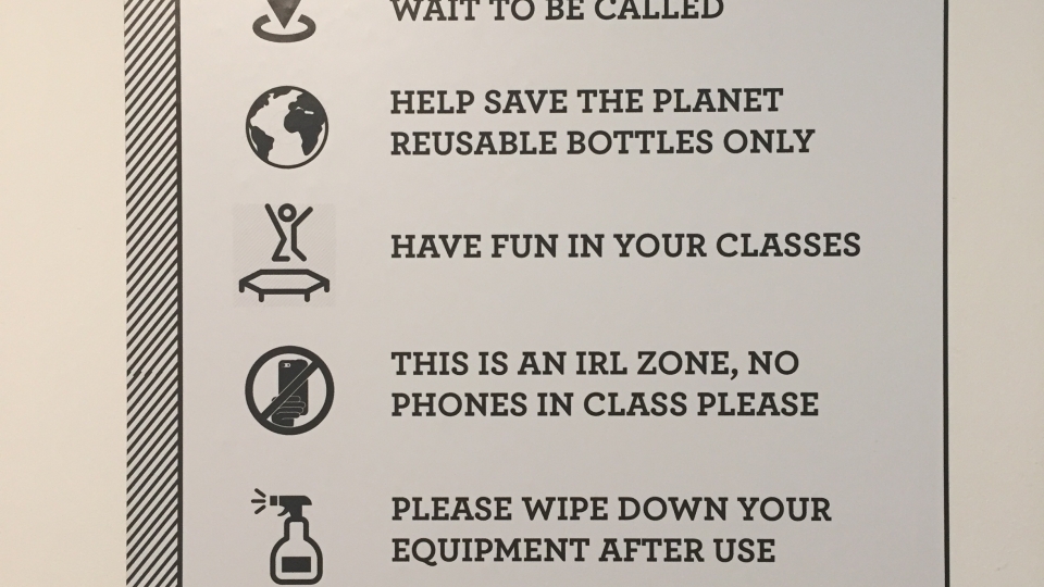 Positive language sign at my gym Positive language sign at my gym